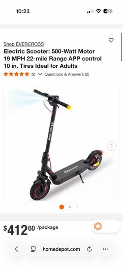 EVERCROSS EV10K PRO Electric Scooter For Adults, 10'' Honeycomb Tires & 500W Motor