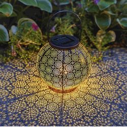 Brand New 2 Pack Solar Lanterns Outdoor Hanging Lights Decorative, Solar Outdoor Decorations for Patio Garden Yard Porch and Tabletop.