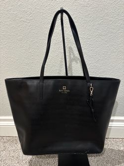Kate Spade New York Black Leather Tote Bag