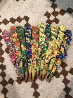 Folding hand fans - floral print