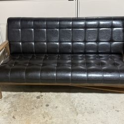 Black Leather Sofa