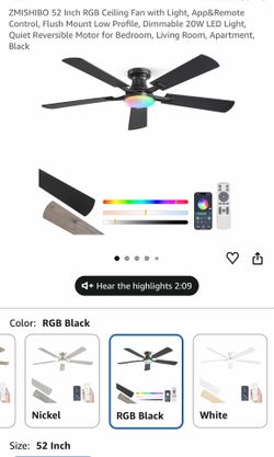 Ceiling light fan 52” new $$65