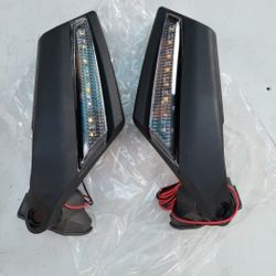 Rear Racing Side Mirrors LED Light For Can Am Maverick X3 can am maveric 3 miorrs with lights