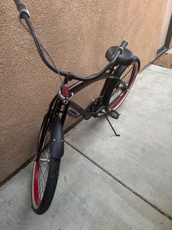 Nirve Model 33 Cruiser Bike – 3 Speed – Black/Red – Cool Vintage Style