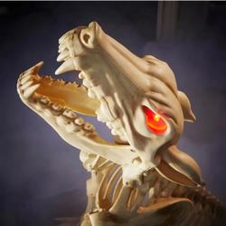 2.5 Ft. Animated LED Sit-And-Stand Skeleton Wolves (2-Pack) Halloween Decoration