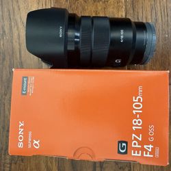 Sony F4 18-105mm E PZ APS-C lens LIKE NEW