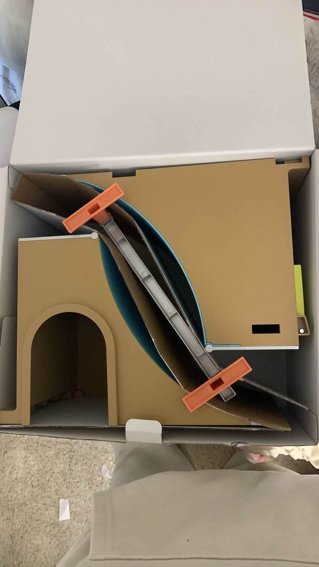 American girl, doll skate, park ramp and bench