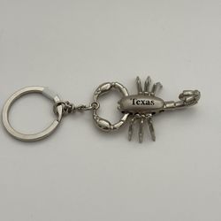 Texas Scorpion Metal Keychain 