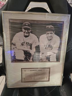 Vintage Photo Babe Ruth And Luo Gehrig