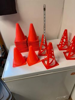 60 7” Orange Field Market Cones & 4 9” Goal Marker Cones