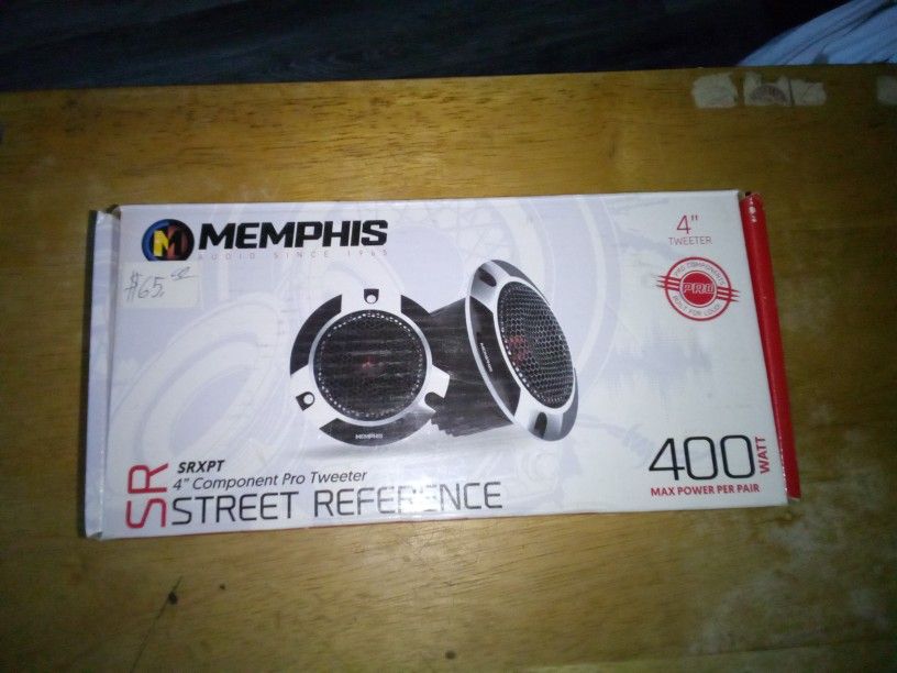 Brand New Memphis Audio Since 1965 SRXPT 4" Component Pro Tweeter Street Reference 100 Watts RMS Power 200 Watts Peak Power 4 Ohms