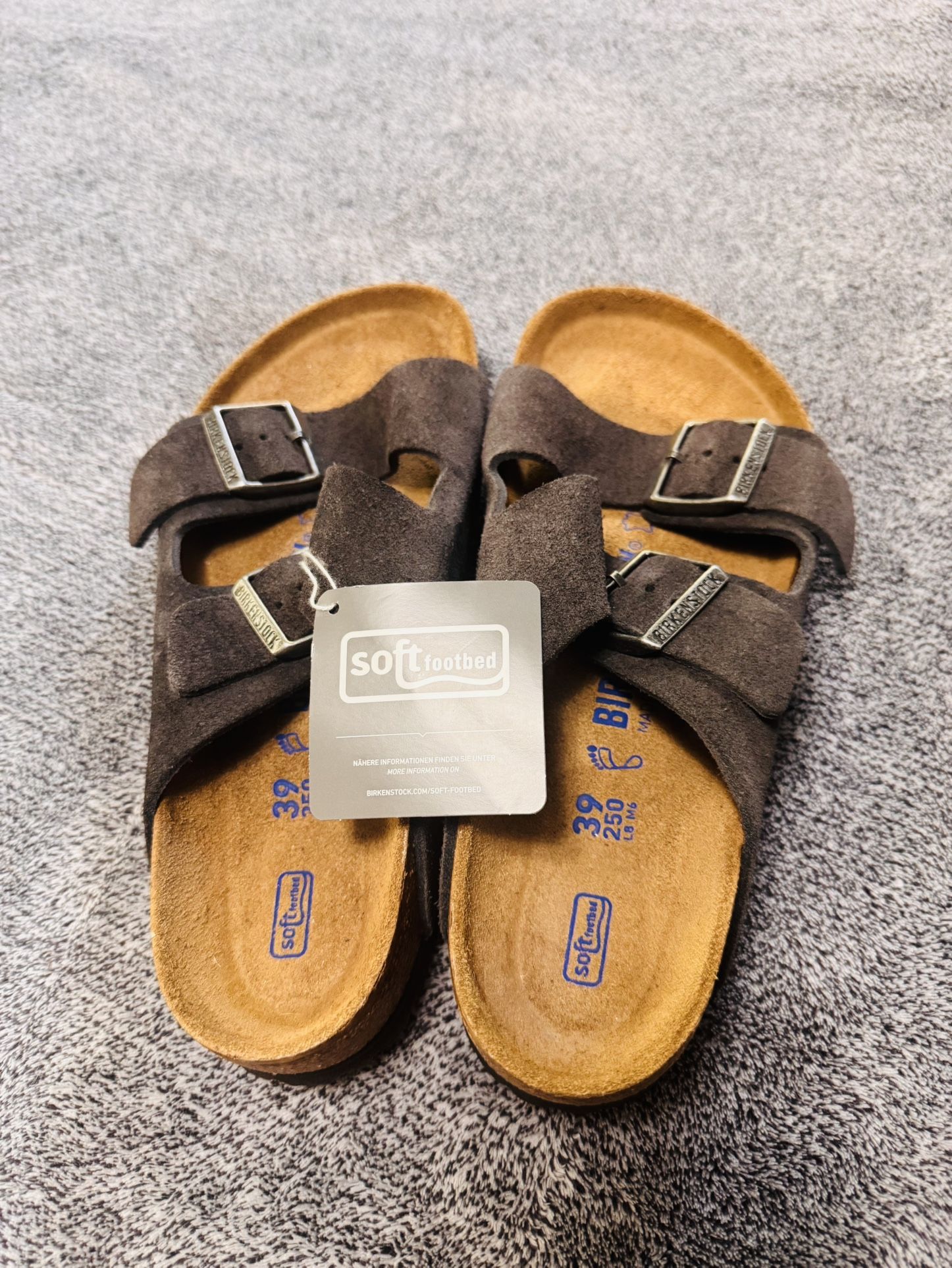 Birkenstock Gray Suede Sandals