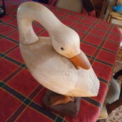 Hand Made Wooden Goose