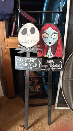 36” nightmare before Christmas yard stakes