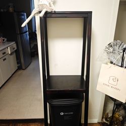 Tall Black Shelf / Storage Rack – 60” Height
🪵 Dimensions: 60” H × 18” W × 18” D (bottom), 13” D (middle shelf)
