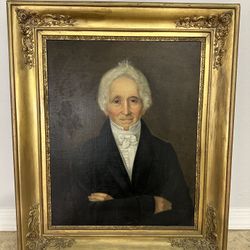 Antique 16th Century Oil Painting Rich Merchant Man Portrait  Framed Art