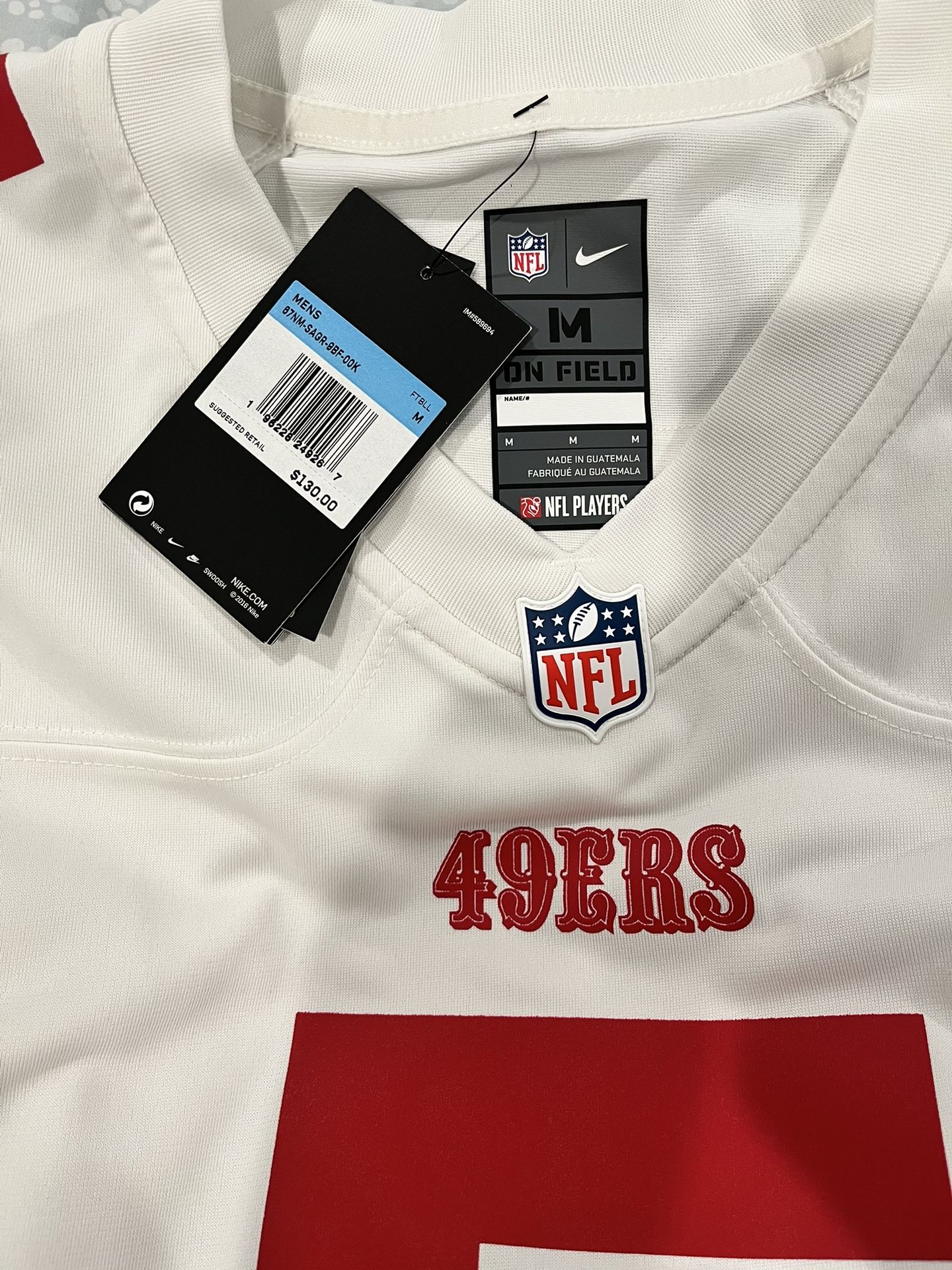 New Nike San Francisco 49ers On Field Away Lance Jersey Medium