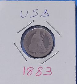 1883 Liberty Seated silver dime
