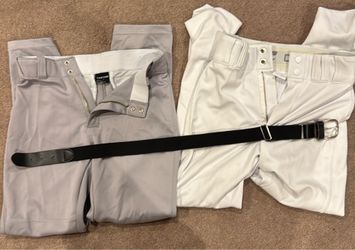 Youth Large baseball pants and belt