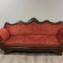 Victorian Wood Carved Sofa
