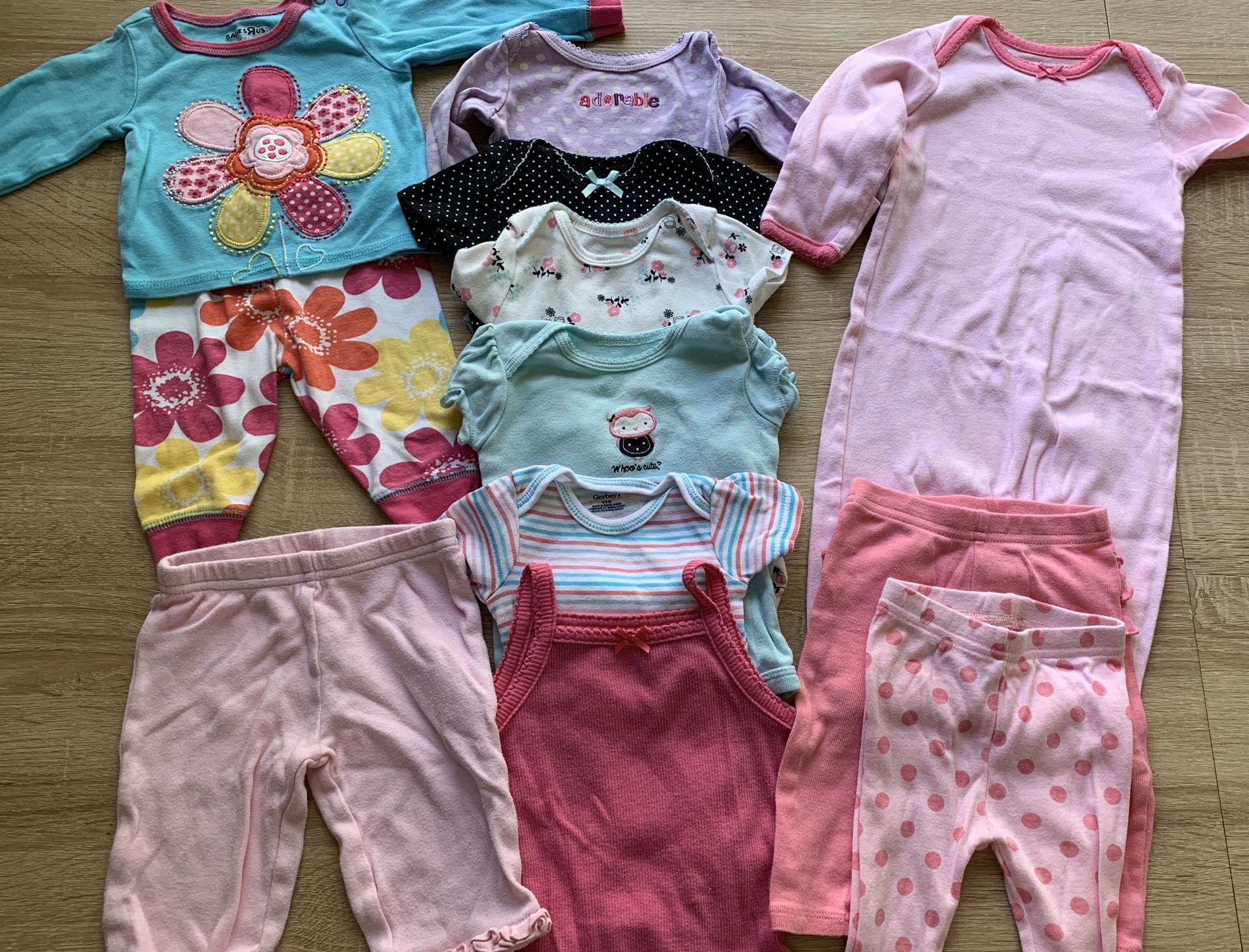 11 piece set: 0-3 months