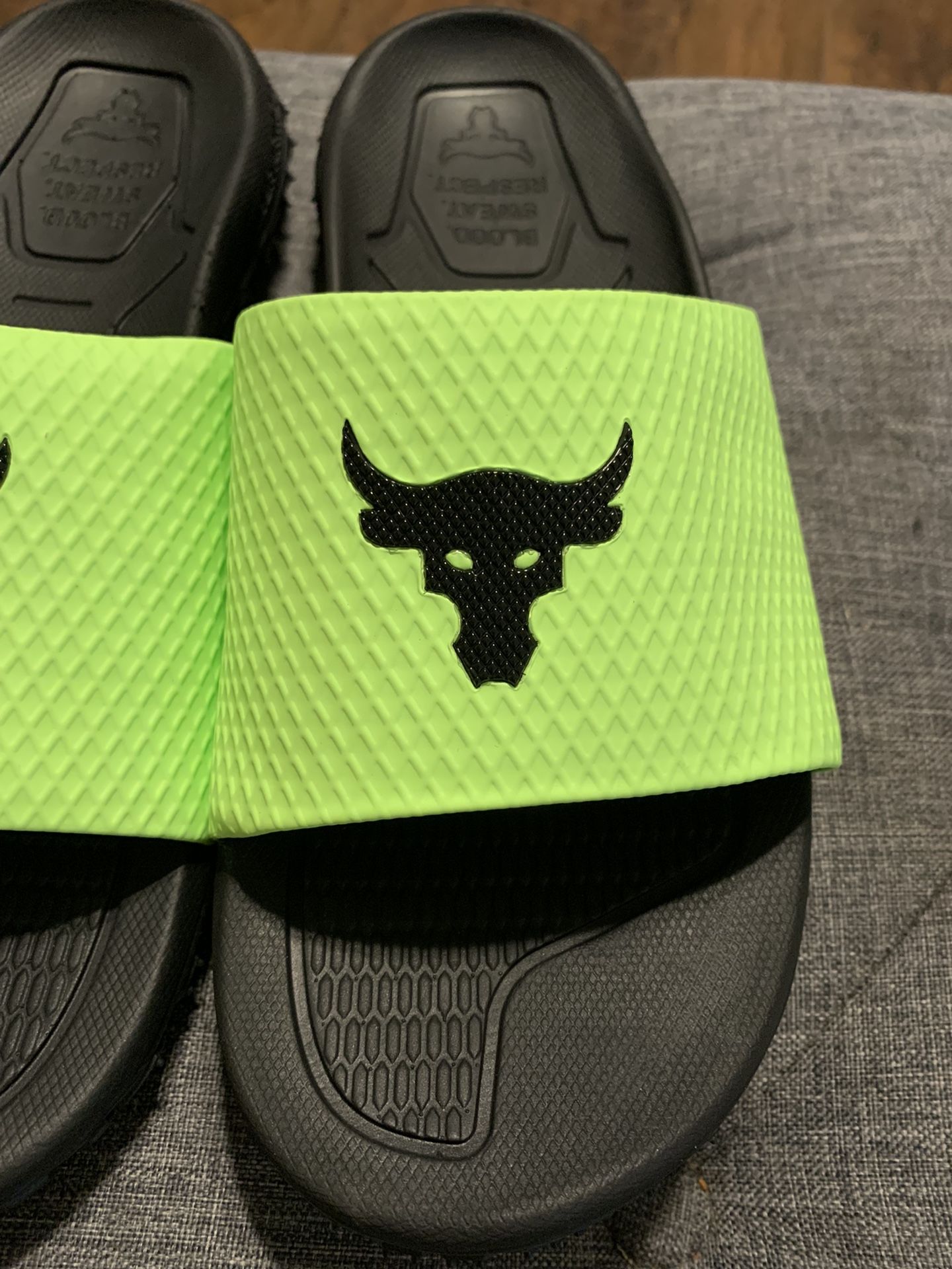 Under Armour UA Project Rock Brahma Bull Slides Sandals for 