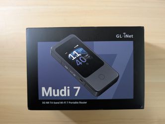 GL.iNet Mudi 7 (GL-E5800) 5G & Wi-Fi 7 Travel Router - Mint Condition in Box