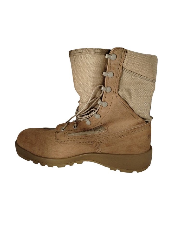 Belleville 390 DES Combat Boots Mens Sz 9 regular Leather Tan Vibram Military. Condition is "New without box"