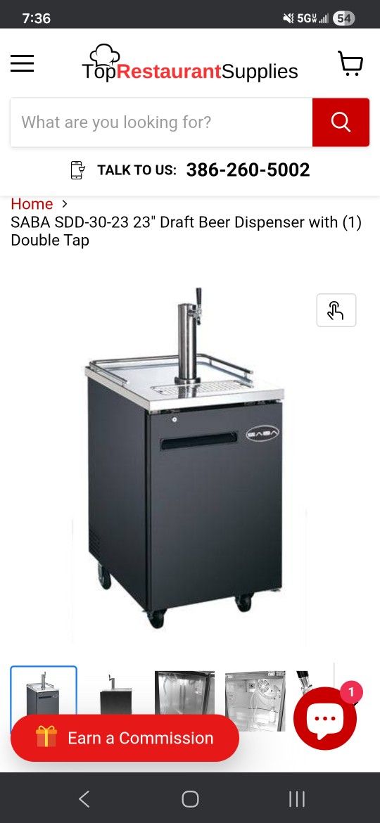 Used Commercial Kegerator- Two Tap