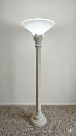 Post Modern Hollywood Regency Plaster and Plastic Torchiere Floor Lamp C. 1980/90's