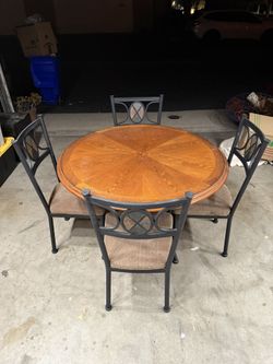 Woood Table W/ 4 Chairs