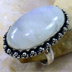 Moonstone and Silver Ring