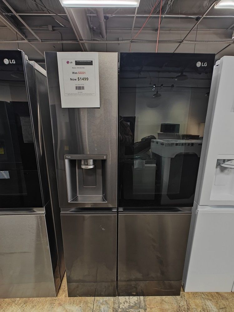 LG side by side black stainless steel