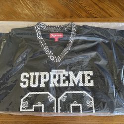 Supreme Bandana Football Jersey Black Size XXL