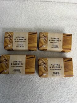 Bath & Body Works Coffee & Whiskey Soap Bar Set of 4