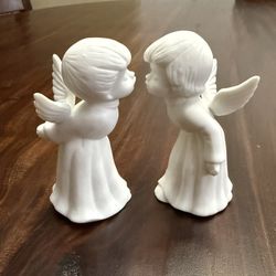 Vintage Porcelain Kissing Angels