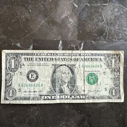Fancy Serial Number 2013 One Dollar Bill 99.34% Extremely Cool Rating