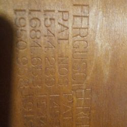 Vintage Ferguson Brothers Folding Table With Embroidered Top