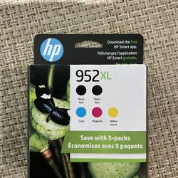 HP Original 952XL Black, Cyan, Magenta, Yellow High-Yield Ink Cartridges (5-Pack) | Works OfficeJet 8702 OfficeJet Pro 7700, 8210, 8700 Series