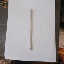 Sterling Silver Bracelet with Diamonds 