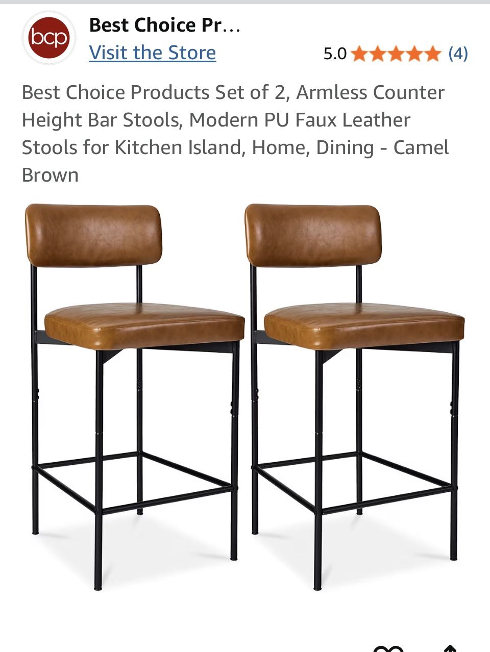 Lux Camel Colored Counter Height, barstools