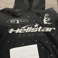 Vintage Black Hell Star Hoodie Size Small