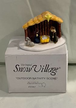 Dept 56 Snow Village Outdoor Nativity Scene