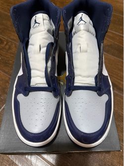 Air Jordan 1 High G, men’s 11.5, white/metallic silver, golf shoes.