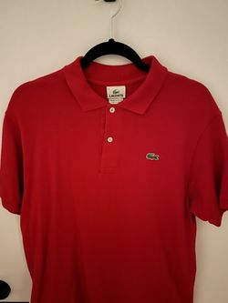 Red Polo Lacoste Shirt Size 5
