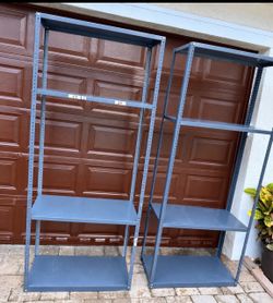 Industrial Metal Shelving – Set of (2)Heavy Duty Shelves