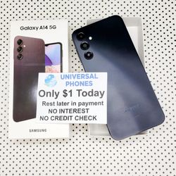 Samsung Galaxy A14 5G  64gb  Unlocked, FREE Smartwach/ Headphones. Pay $1 Today Rest in payments. NO CREDIT NEEDED FINANCING