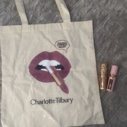 Charlotte tilbury big lip plumpgasm set with tote bag