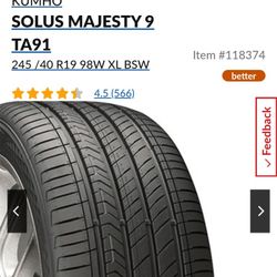 245-40-19 Tires 