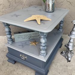 Elegant Side Table In Grey , Heavy 
